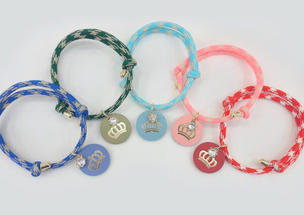 A group of bracelets with different colors and designs.